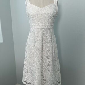 Lulu's Ivory Floral Lace Wedding Dress